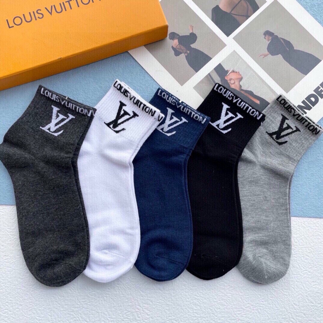 LOUIS VUITTON LOW-CUT SOCKS 423890 (1 BOX)