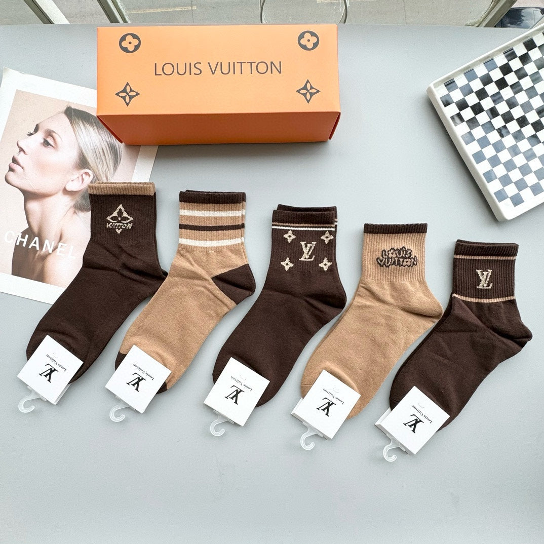 LOUIS VUITTON LOW-CUT SOCKS 423897 (1 BOX)