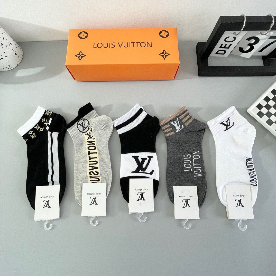 LOUIS VUITTON LOW-CUT SOCKS 425567 (1 BOX)