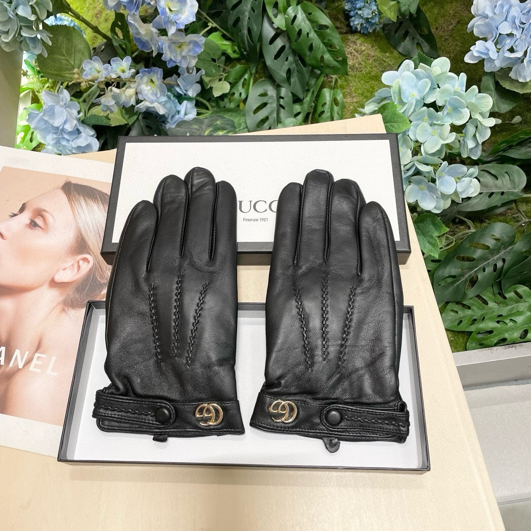 GUCCI GLOVES IN BLACK SHEEPSKIN 458538