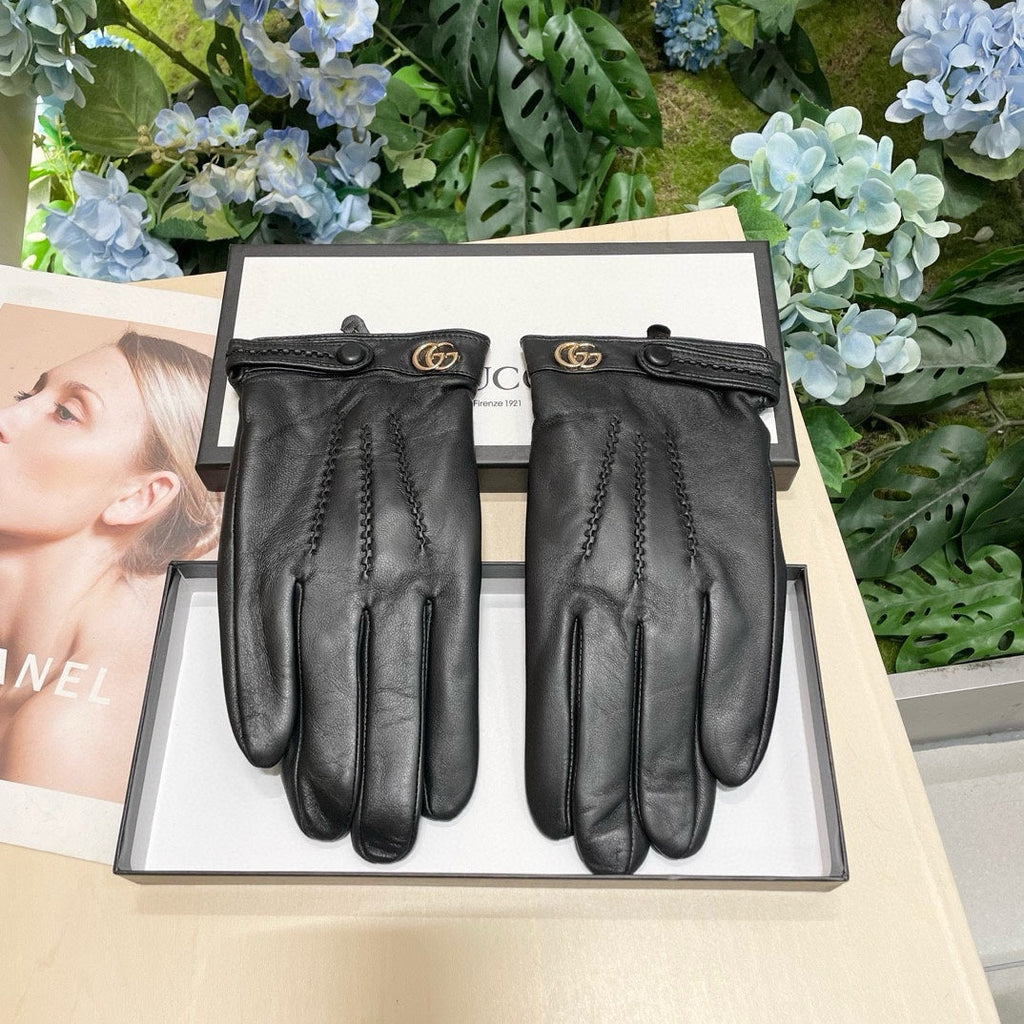 GUCCI GLOVES IN BLACK SHEEPSKIN 458538