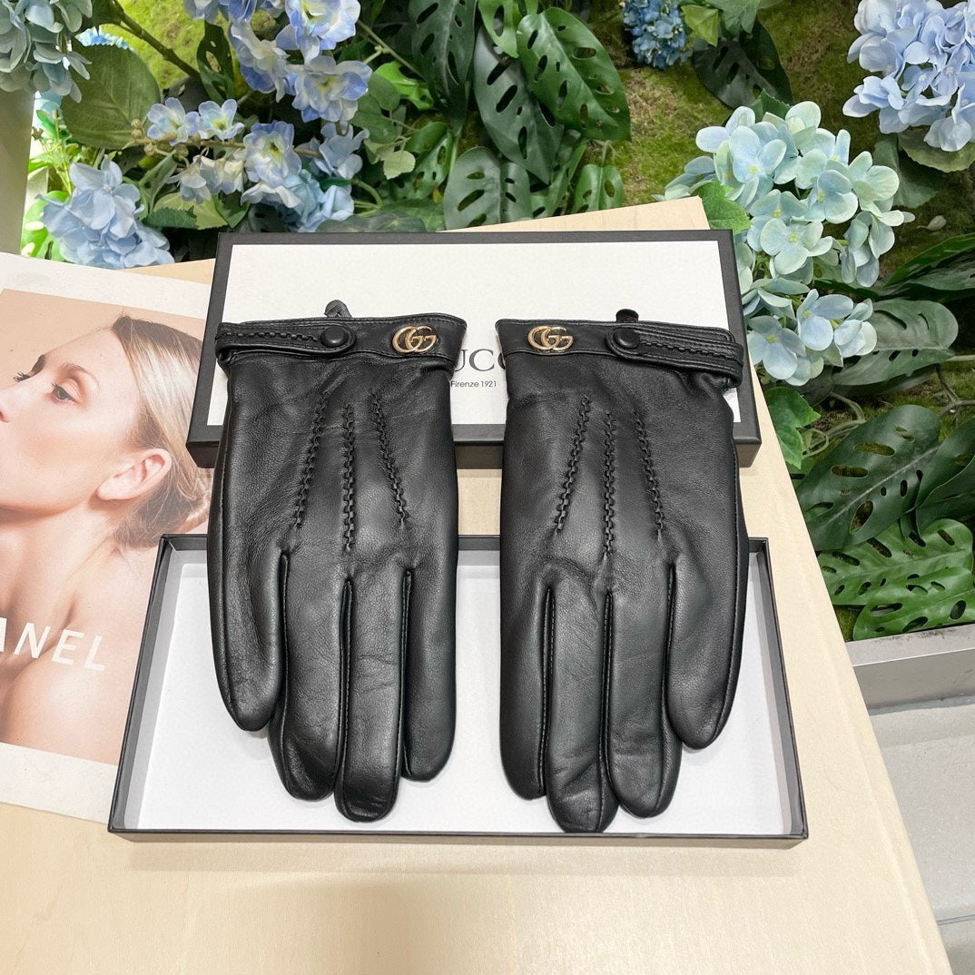 GUCCI GLOVES IN BLACK SHEEPSKIN 458538