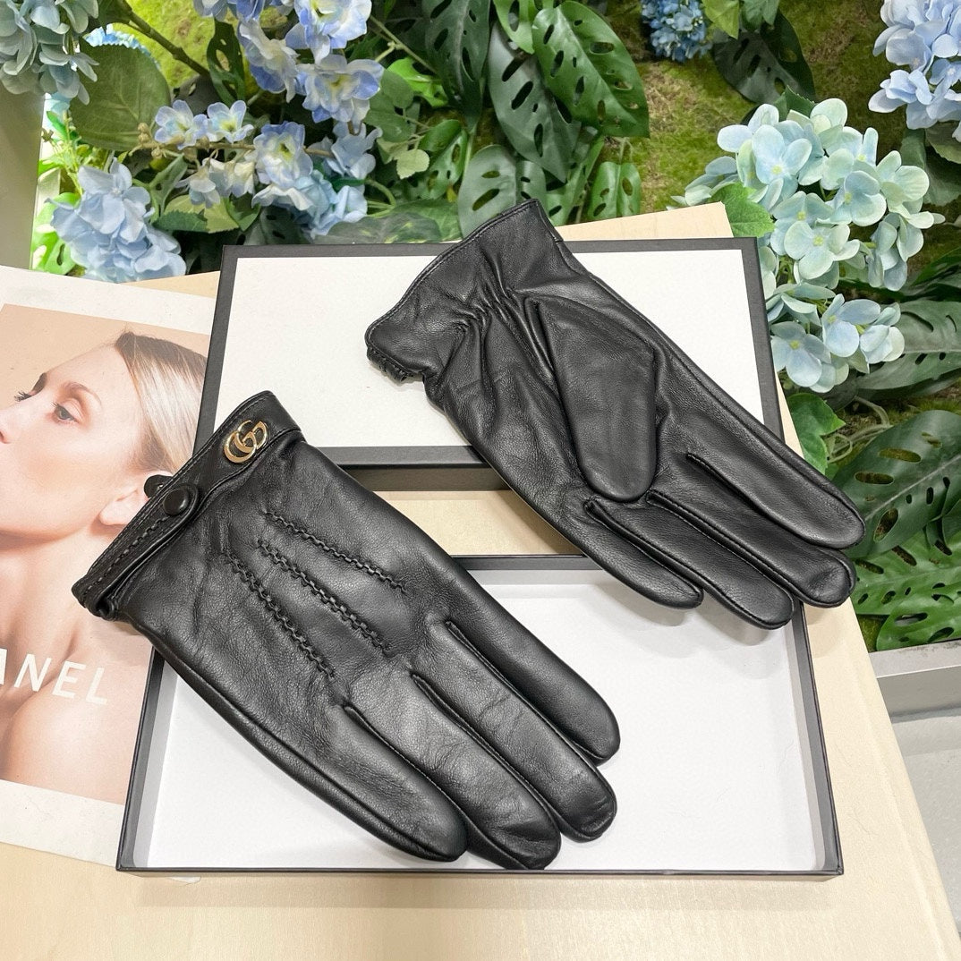 GUCCI GLOVES IN BLACK SHEEPSKIN 458538