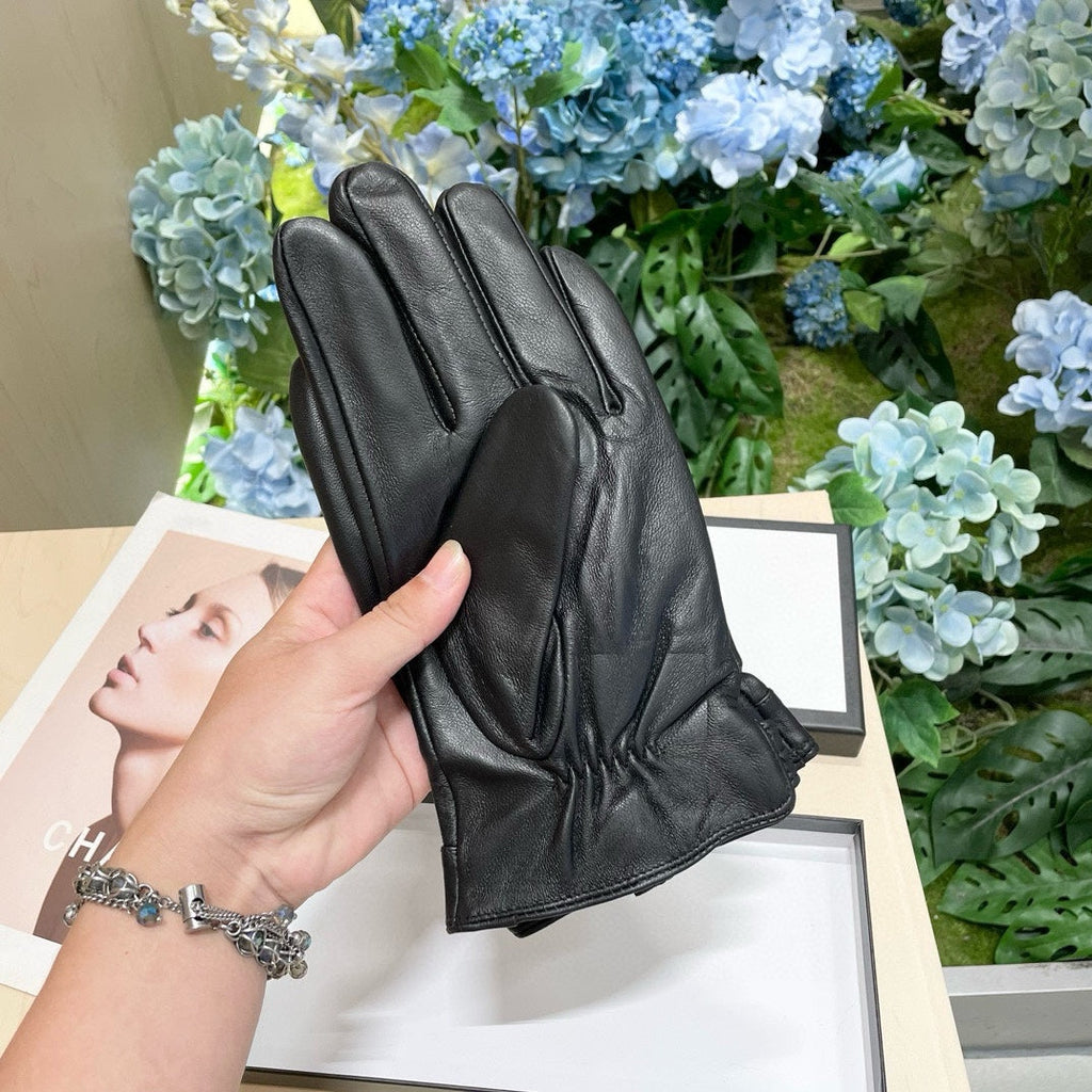 GUCCI GLOVES IN BLACK SHEEPSKIN 458538