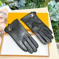 LOUIS VUITTON LV GLOVES IN BLACK LAMBSKIN 464977