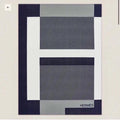 HERMES H RIVIERA BLANKET 200 CM IN NAVY BLUE WOOL AND CASERE 136856