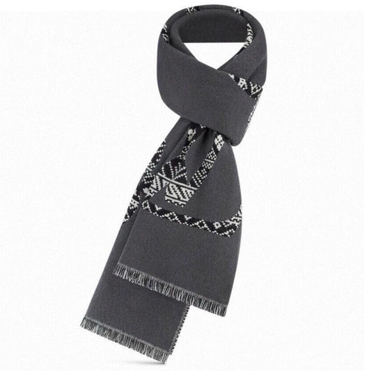 LOUIS VUITTON SCARF 200 CM IN MOUSE GRAY WOOL 390039