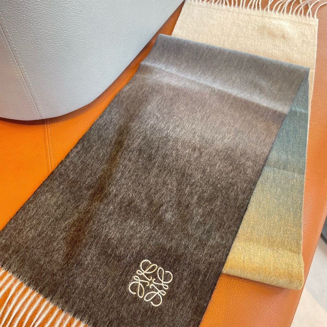 LOEWE SCARF 180 CM IN COLORFUL CASHMERE AND WOOL 411659