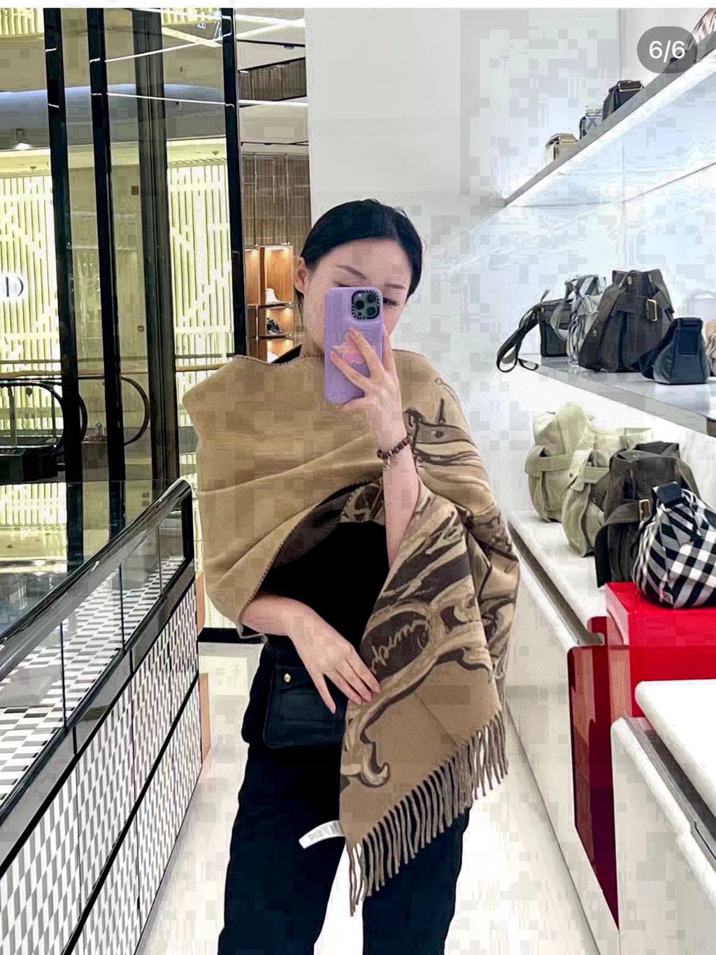 BURBERRY BBR SCARF 210 CM IN CASHMERE 537299