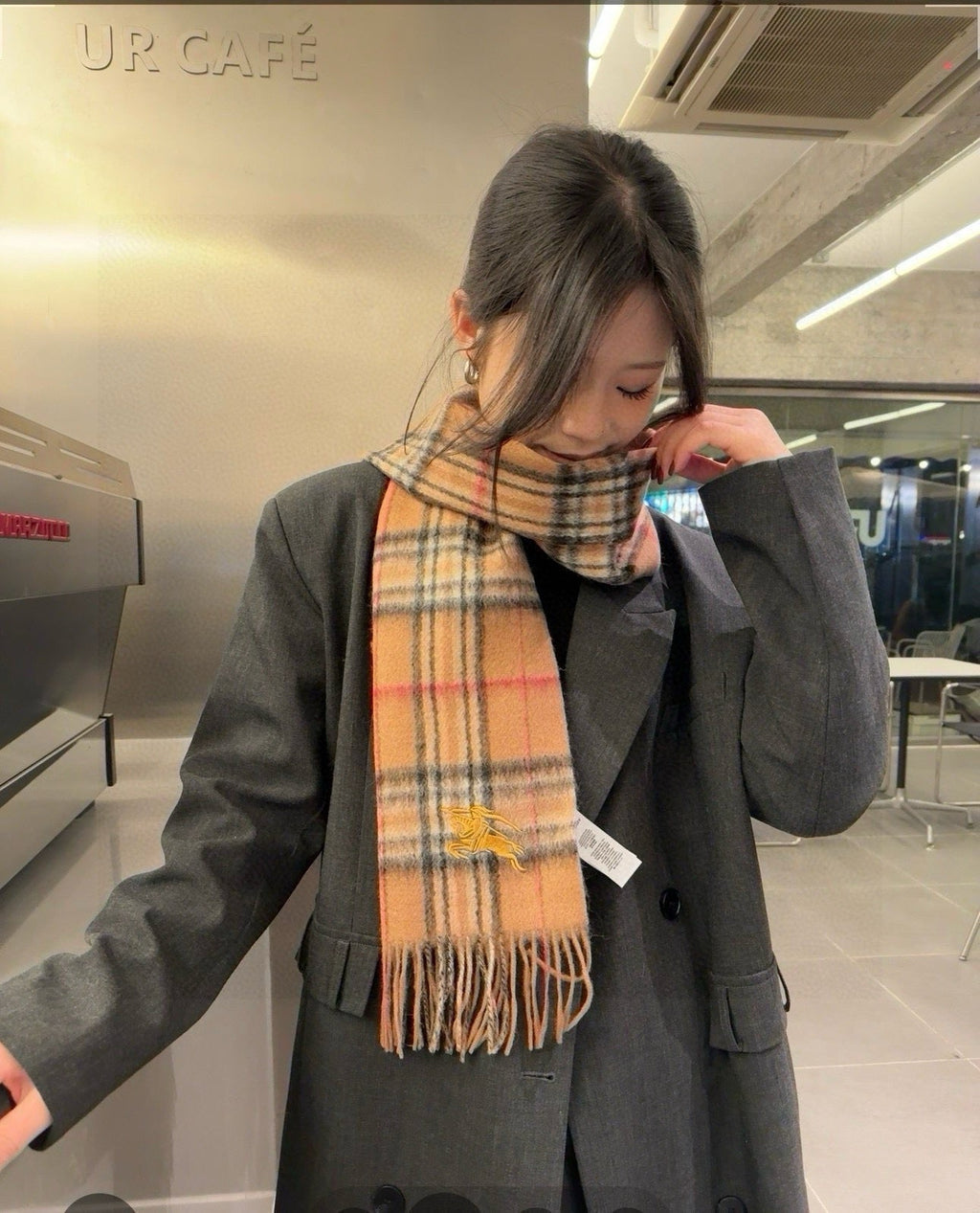 BURBERRY BBR SCARF 180 CM IN CASHMERE 483535