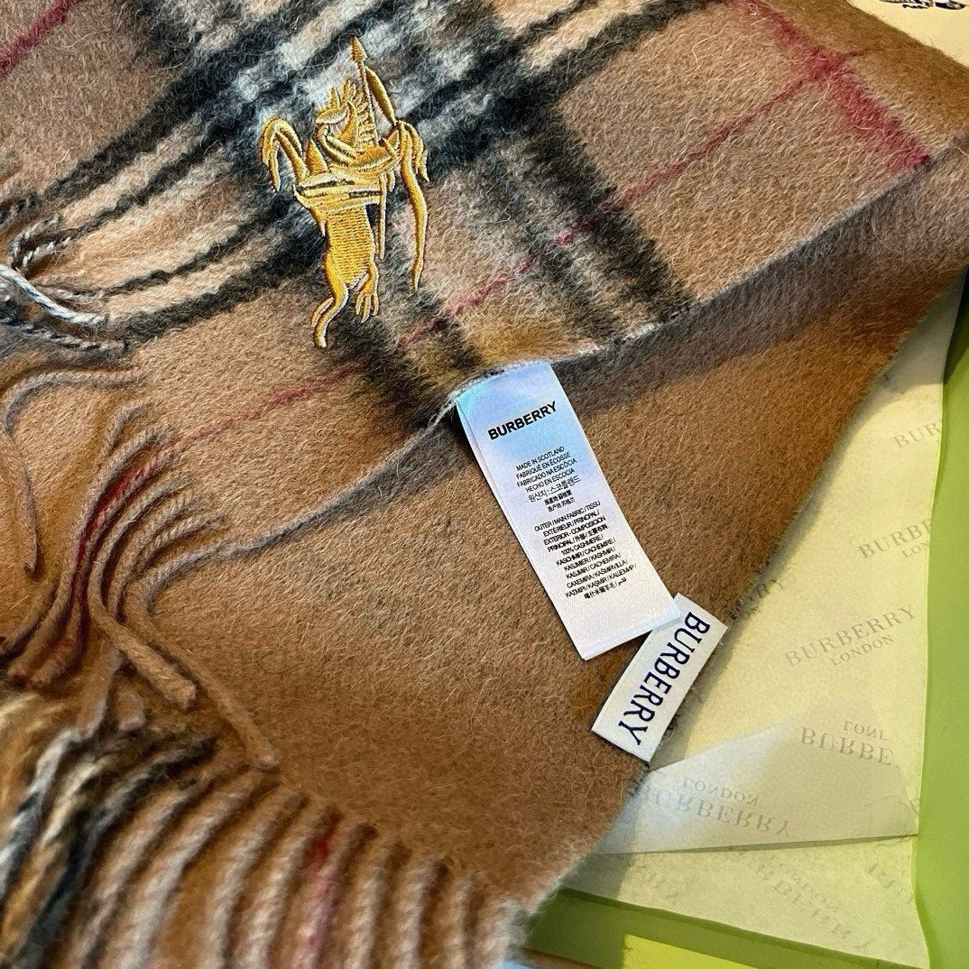 BURBERRY BBR SCARF 180 CM IN CASHMERE 483535