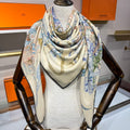 HERMES HERMES 25S SCARF 136 IN SILK CASERE 989710
