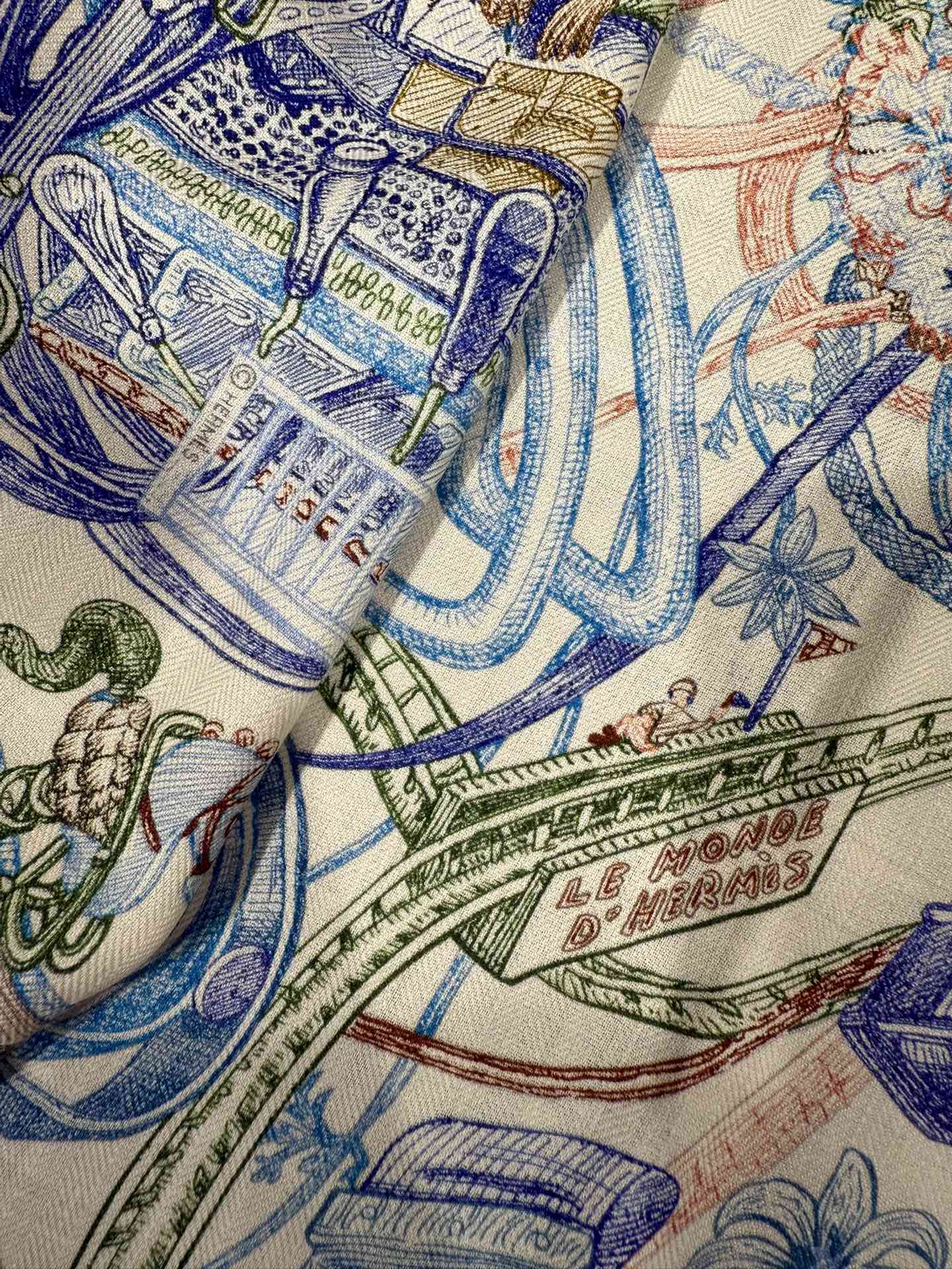 HERMES HERMES 25S SCARF 136 IN SILK CASERE 989710