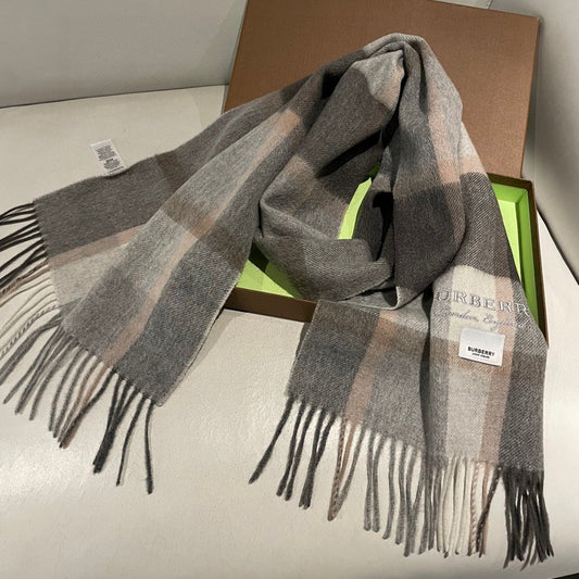 BURBERRY SCARF 180 CM IN GRAPHITE GRAY CASHMERE 408783