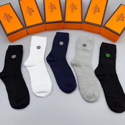 HERMES CREW SOCKS 162842 (1 BOX)