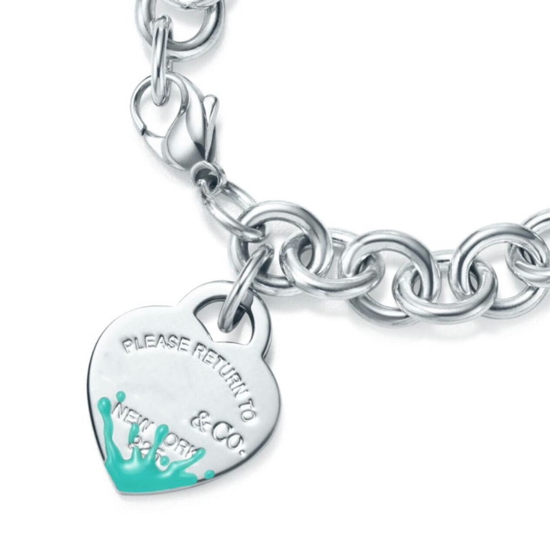TIFFANY LOVE HEART RETURN TO TIF SILVER BRACELET