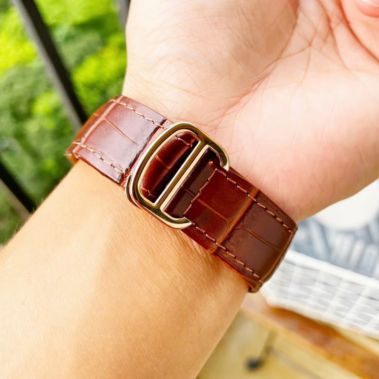 CARTIER BALLON BLEU DAY-DATE 44 LEATHER STRAP